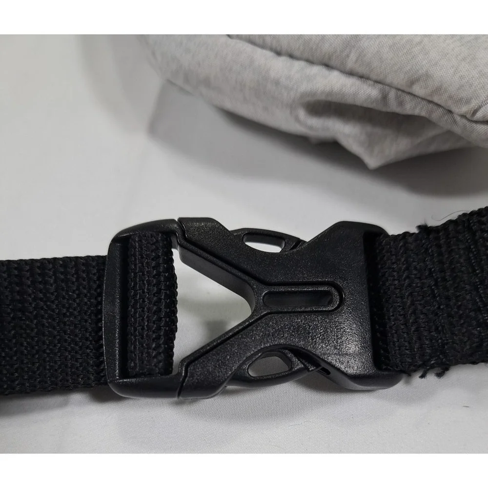Adidas Waist Bag Fanny Pack Heather Grey Jersey Logo Adjustable Strap Streetwear
